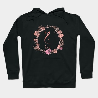 Letter Jiim - Rose Pink Initial Monogram - Letter ج Hoodie